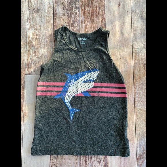 Cat & Jack Shark tank top‎ size s 6/7 - Picture 1 of 4